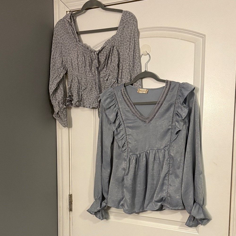 Set of 2 Blue Altered State Blouses